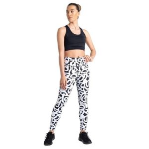 Legginsy Damskie Influential Graffiti. Białe legginsy Dare 2b, bez wzorów, z elastanu. Za 66,99 zł.