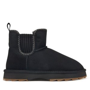 Śniegowce EMU Australia. Czarne buty zimowe EMU Australia, bez obcasa, bez zapięcia. Za 699,99 zł.