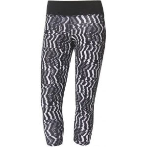 Adidas Legginsy d2m 3/4 Tigh p2 Print/Black M. Czarne legginsy marki ADIDAS, z dzianiny. W wyprzedaży za 129,00 zł.