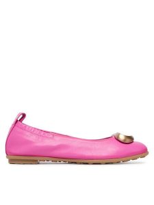 Hispanitas Baleriny HV263931 C006 Różowy. Czerwone balerinki Hispanitas, bez wzorów, ze skóry, bez obcasa, bez zapięcia. Za 479,99 zł.