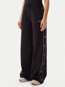 Guess Spodnie dresowe V5BB12 KCX22 Czarny Wide Leg. Czarne spodnie dresowe Guess, xl, z aplikacjami, z dresówki. Za 339,99 zł.