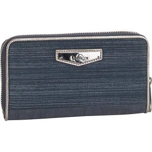 Portfel "Nimmi" w kolorze granatowym - 18 x 10 x 2 cm. Niebieskie portfele marki Kipling, z materiału. W wyprzedaży za 113,95 zł.