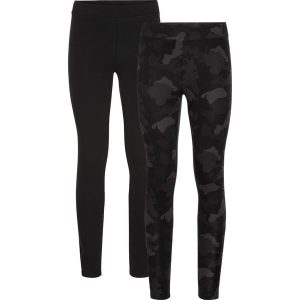 Legginsy (2 pary). Czarne legginsy bonprix, bez wzorów. Za 122,99 zł.