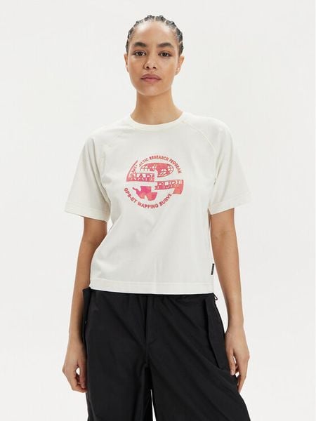 Napapijri T-Shirt S-Aberdeen NP0A4HOI Écru Regular Fit. T-shirty Napapijri, s, bez wzorów, z bawełny, bez kołnierzyka, bez ramiączek. Za 129,99 zł.