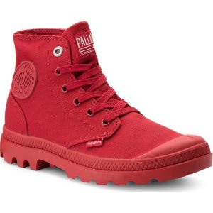 Trapery PALLADIUM - Mono Chrome 73089-607-M Chili Pepper. Czerwone buty zimowe marki Palladium, z materiału. W wyprzedaży za 199,00 zł.