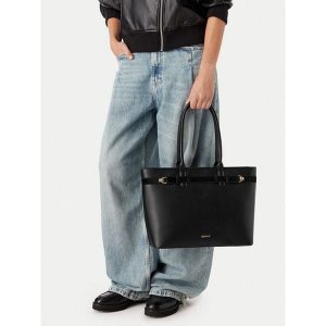 Torebka JENNY. Czarne shopper bag Jenny, bez wzorów, bez dodatków. Za 149,99 zł.