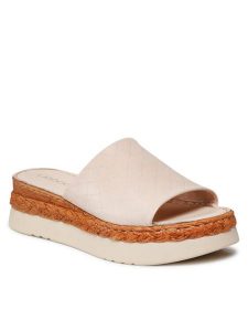 Lasocki Klapki U420 Beżowy. Brązowe klapki Lasocki, bez wzorów, ze skóry, bez obcasa. Za 179,99 zł.
