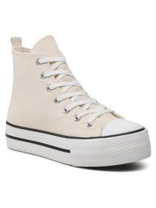 Jenny Fairy Trampki WSS20468-01 Beżowy. Brązowe trampki Jenny Fairy, bez wzorów, z materiału, bez zapięcia. Za 94,99 zł.