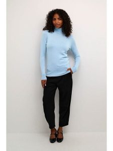 Kaffe Golf "Astrid" w kolorze błękitnym rozmiar: XL. Niebieskie golfy Kaffe, bez wzorów. Za 74,28 zł.