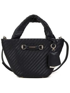 Guess Shopper bag w kolorze czarnym - 33 x 19 x 9 cm rozmiar: onesize. Czarne shopper bag Guess, z aplikacjami, z materiału, na ramię, bez dodatków. Za 440,28 zł.
