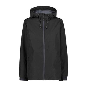 Kurtka przeciwdeszczowa z kapturem damska Ripstop CMP. Czarne kurtki CMP, bez wzorów, z kapturem. Za 305,70 zł.