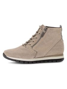 Gabor Skórzane sneakersy w kolorze beżowym rozmiar: 37. Brązowe trampki Gabor, bez wzorów, za kostkę, bez zapięcia. Za 255,34 zł.