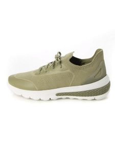 Geox Sneakersy "Spherica Actif" w kolorze biało-oliwkowym rozmiar: 37. Białe trampki Geox, bez wzorów, bez zapięcia. Za 175,67 zł.