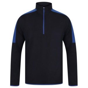 Warstwa Środkowa Dla Dorosłych Unisex Z Kontrastowymi Detalami. Niebieskie swetry klasyczne FINDEN & HALES, bez kołnierzyka. Za 139,99 zł.