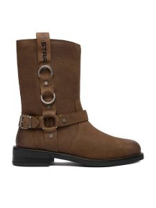 G-Star Raw Botki CEO-WI45-CHRISTIAN-01 Brązowy. Brązowe botki G-Star Raw, bez wzorów, z nubiku, bez obcasa, na płaskiej podeszwie, bez zapięcia. Za 419,99 zł.