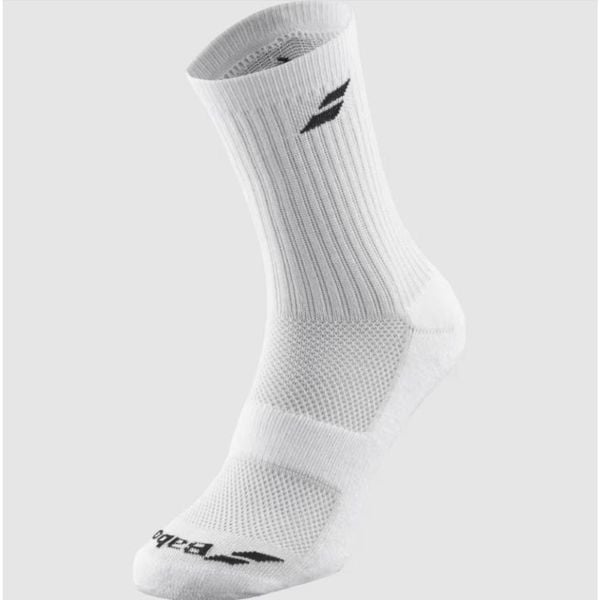 Skarpety sportowe Babolat Crew Socks 3 Pack. Białe skarpetki BABOLAT, bez wzorów. Za 65,00 zł.