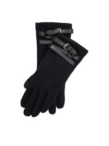 LAUREN RALPH LAUREN Rękawiczki Damskie 454P23589001 Czarny. Czarne rękawiczki Lauren Ralph Lauren, bez wzorów, z dzianiny. Za 594,99 zł.