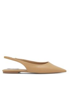 Nine West Sandały WFA2551-2 Beżowy. Brązowe sandały Nine West, bez wzorów, ze skóry, bez obcasa, na płaskiej podeszwie, bez zapięcia. Za 109,99 zł.