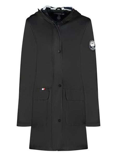 Geographical Norway Parka "Curieuse" w kolorze czarnym rozmiar: M. Czarne płaszcze Geographical Norway, m, z aplikacjami, bez kaptura. Za 165,71 zł.