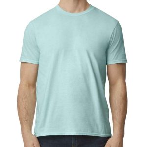 Koszulka Softstyle EZ Unisex Dla Dorosłych. Niebieskie bluzki GILDAN, xl, bez wzorów, sportowe, bez kołnierzyka, bez ramiączek. Za 37,99 zł.