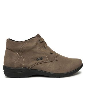 Botki Josef Seibel. Brązowe botki Josef Seibel, bez wzorów, bez obcasa, na płaskiej podeszwie, bez zapięcia. Za 379,99 zł.
