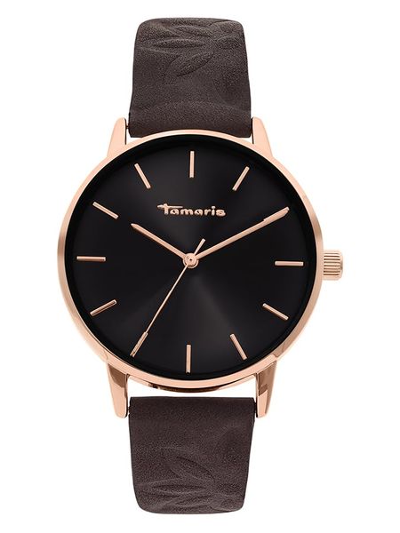 Tamaris Zegarek kwarcowy w kolorze różowozłoto-ciemnobrązowym rozmiar: onesize. Brązowe, analogowe zegarki Tamaris. Za 204,96 zł.