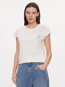 Vero Moda T-Shirt 10298088 Biały Box Fit. Białe t-shirty Vero Moda, l, bez wzorów, z bawełny, bez kołnierzyka, bez ramiączek. Za 79,99 zł.