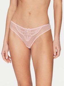 Hunkemöller Stringi Juliette 302158 Różowy. Czerwone stringi Hunkemöller, bez wzorów, z syntetyku. Za 39,99 zł.