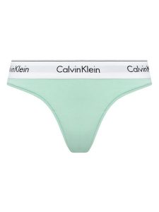 Calvin Klein Underwear Stringi 0000F3786E Zielony. Zielone stringi Calvin Klein Underwear, bez wzorów. Za 59,99 zł.