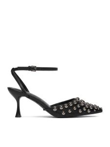 DeeZee Szpilki CEO-HY0570-1 Czarny. Czarne szpilki DeeZee, bez wzorów, z materiału, bez obcasa. Za 149,99 zł.