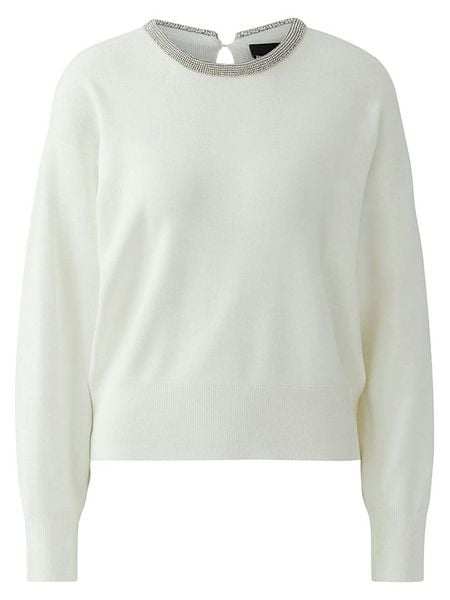 Oui Sweter w kolorze kremowym rozmiar: 36. Brązowe swetry oversize Oui, bez wzorów, bez ramiączek. Za 229,95 zł.