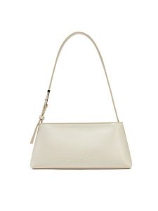 Calvin Klein Torebka Embossed Logo Shoulder Bag K60K612550 Écru. Torebki klasyczne Calvin Klein, bez wzorów, ze skóry, bez dodatków. Za 309,99 zł.