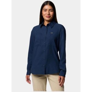 Koszulka turystyczna damska Columbia Silver Ridge Utility. Niebieskie bluzki Columbia, s, bez wzorów, sportowe, bez kołnierzyka, bez ramiączek. Za 319,00 zł.