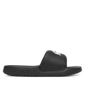 Klapki Lacoste. Białe klapki Lacoste, bez wzorów, bez obcasa. Za 139,99 zł.
