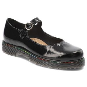 Czarne Półbuty Armodo Eleganckie Obuwie Damskie. Czarne półbuty Armodo, bez wzorów, ze skóry, bez obcasa, bez zapięcia. Za 369,00 zł.
