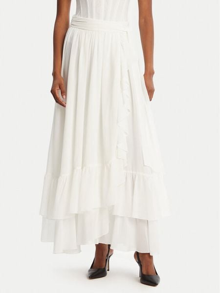 Bardot Spódnica maxi Mirella 60042SB Biały Regular Fit. Białe spódnice Bardot, bez wzorów, z syntetyku, maxi. Za 299,99 zł.