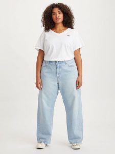 Levi´s Dżinsy "Plus 501®" - Comfort fit - w kolorze błękitnym rozmiar: W42/L32. Niebieskie jeansy z aplikacjami, z bawełny, z podwyższonym stanem. Za 149,31 zł.