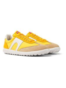 Camper Skórzane sneakersy w kolorze pomarańczowym rozmiar: 39. Pomarańczowe trampki Camper, bez wzorów, bez zapięcia. Za 263,53 zł.