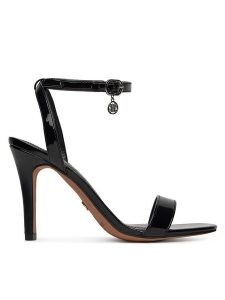 Nine West Sandały S2S15503 Czarny. Czarne sandały Nine West, bez wzorów, z materiału, bez obcasa, na szpilce, bez zapięcia. Za 183,99 zł.