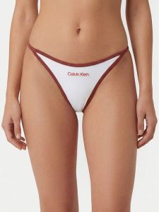Calvin Klein Underwear Stringi LV00QF8892 Biały. Białe stringi Calvin Klein Underwear, bez wzorów, z bawełny. Za 99,99 zł.
