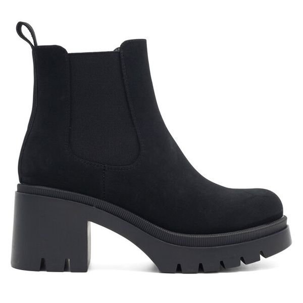 Botki Jenny Fairy. Czarne botki Jenny Fairy, bez wzorów, bez obcasa, na słupku, bez zapięcia. Za 159,99 zł.