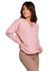 Be Wear Bluza w kolorze jasnoróżowym rozmiar: XL. Różowe bluzy Be Wear, xl, z aplikacjami, bez kaptura. Za 96,60 zł.