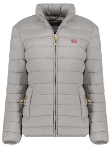 Geographical Norway Kurtka pikowana "Atikolor" w kolorze jasnoszarym rozmiar: M. Szare kurtki Geographical Norway, m, bez wzorów, bez kaptura. Za 166,88 zł.