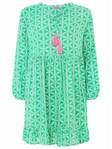 Zwillingsherz Sukienka "Stargazing" w kolorze zielonym rozmiar: L/XL. Zielone sukienki Zwillingsherz, l, bez wzorów, z wiskozy, bez kołnierzyka, bez ramiączek, mini. Za 149,66 zł.