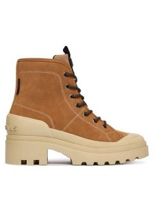 Pepe Jeans Trapery Hale Basic W PLS500006 Brązowy. Brązowe buty zimowe Pepe Jeans, z jeansu, bez obcasa, bez zapięcia. Za 499,99 zł.