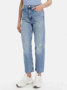 Tommy Jeans Jeansy Layla DW0DW20013 Niebieski Slim Fit. Niebieskie jeansy Tommy Jeans, bez wzorów, z bawełny. Za 319,99 zł.