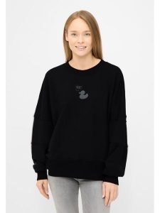 Derbe Bluza w kolorze czarnym rozmiar: S. Czarne bluzy Derbe, s, bez wzorów, z bawełny, bez kaptura. Za 183,59 zł.