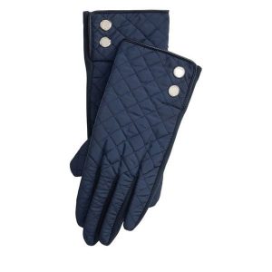 Rękawiczki Damskie LAUREN RALPH LAUREN. Niebieskie rękawiczki Lauren Ralph Lauren, bez wzorów, z dzianiny. Za 419,99 zł.