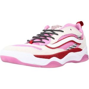 Buty VANS UA BRUX WC Rose. Czerwone trampki Vans, bez wzorów, ze skóry, bez zapięcia. Za 287,99 zł.
