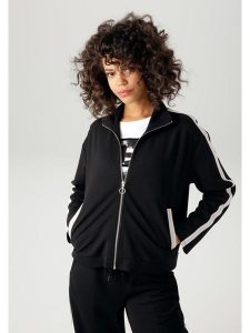 Aniston Bluza w kolorze czarnym rozmiar: 46. Czarne bluzy Aniston, bez wzorów, bez kaptura. Za 73,93 zł.